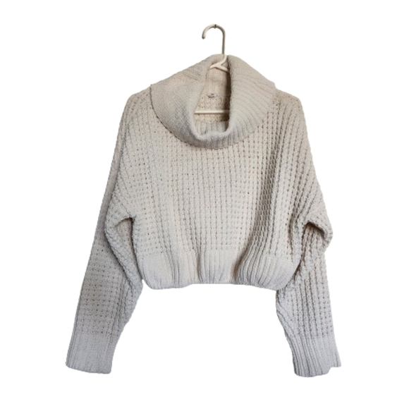 Garage Cropped Chunky Knit Turtleneck sweater sz medium - Picture 2 of 6